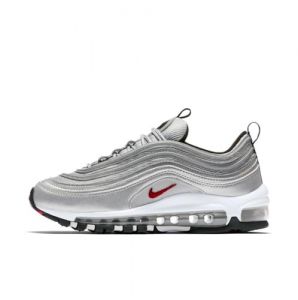 NIKE Air Max 97 GS Great School Trainers Sneakers Fashion Shoes 918890 (Metallic Silver/White/Varsity Red 001) Size UK4 (EU36.5)