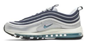 NIKE Air Max 97 OG Men's Fashion Trainers Sneakers Shoes DM0028 (Metallic Silver/Chlorine Blue/White 001) UK6.5 (EU40.5)