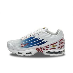 NIKE Air Max Plus III TN Men's Trainers Sneakers Leather Shoes FN3411 (White/University Red/Black/Deep Royal Blue 100) UK12 (EU47.5)