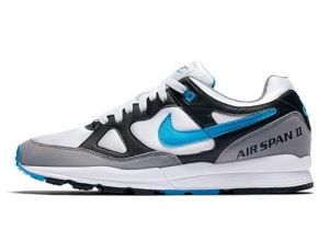 NIKE Air Span II Men's Trainers Sneakers Shoes AH8047 (Black/Dust/White/Laser Blue 001) UK6.5 (EU40.5)
