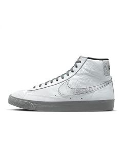 NIKE Blazer Mid '77 Men's Trainers Sneakers Leather Shoes DV7194 (White/Black/White/Smoke Grey 100 UK8 (EU42.5)