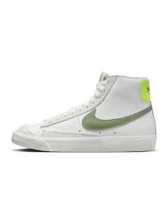 NIKE Blazer Mid '77 Women's Trainers Sneakers Fashion Shoes FJ4740 (White/Sail/Volt/Oil Green 100) UK4 (EU37.5)