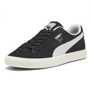 Puma Mens Clyde Hairy Suede Lace Up Sneakers Shoes Casual - Black