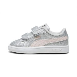 PUMA Smash 3.0 Glitz Glam Kids Sneakers Grey Size 4.5 UK