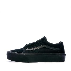 Vans Women's Old Skool Platform Sneaker Black Black Black Bka 7 UK